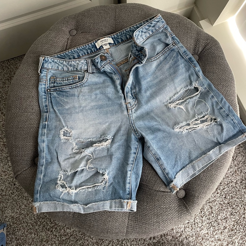 Forever 21 shorts, size small, light blue.